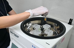 外来の準備もしくは採卵の準備に分かれて作業2