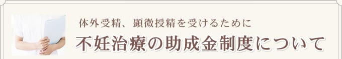 不妊治療の助成金制度について